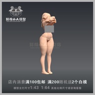 Cat Uncle Model A-13 Dressing Lolita Girl 1/64 Or 1/43 Action Figure Micro Miniature White Model Col