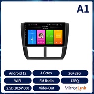 Acodo 2din Android 12 Carplay Android HeadunitอัตโนมัติสำหรับSubaru Forester 2007-2013 บลูทูธสเตอริโ