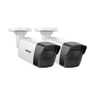 ANNKE 2 Pack 5MP PoE Bullet Security Cameras with Mic/Audio, Outdoor IP Cameras with 2.8mm Lens Wide