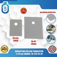 INSULATION PAD FOR TRANSISTOR (1-PC per ORDER), TO-220 TO-3P