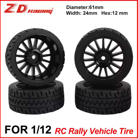 ZD Racing 2PCS RC Car Tires Rubber Tires Hex 12mm For Remote Control Racing Drift Car and 1/12 ZD Ra