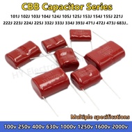 10PCS 1250V 1600V 2000V CBB Polypropylene film capacitor 102 103 104 124 153J 222 223 224 332 334 47