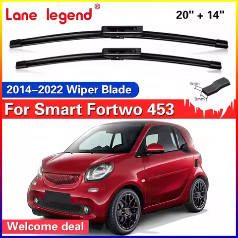 For Smart ForTwo 453 C453 A453 2014 - 2022 Front Wiper Blades Brushes Cutter Windscreen Windshield A