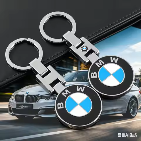Metal Alloy BMW Emblem Car Key Chain Minimalist Key Ring For BMW 5 7 Series G11 G12 G30 G31 G32 I8 I