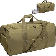 Duffle Bag for Men 65L, Travel Bag with Shoes Compartment, Large Capacity Duffel Bag, Water Resistan