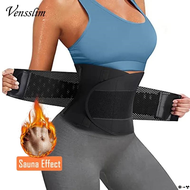 ▥㍿¤⊠Vensslim Women Sauna Sweat Abdomen Trimmer Belt Waist Trainer Slimming Body Shaper Corset Workou