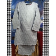Baju Kurung Moden Medium Grey Kelabu  Brocade Songket Exclusive