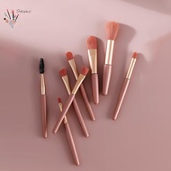 [BF] Fashionable Mini Portable Macaron Makeup Brush Eight-Piece Beauty Tool Set [SG]