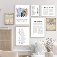 Psalm  Scripture Canvas Wall Art Psalm  Bible Verse Minimalist Prints for Christian Home Decor Inspi