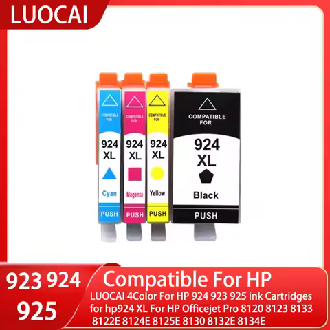 4 Color Compatible For HP 924 923 925 Ink Cartridges 8120 8123 8133 8122E 8124E 8125E 8130 8132E 813