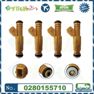 4pcs Fuel injector 0280155710 Nozzle For JEEP Cherokee xj 4.0L 87-98 REPLACE F6VE-A5A Nozzle Injecti