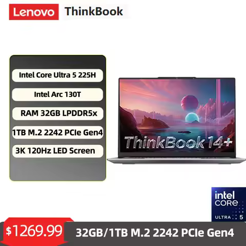 Lenovo Notebook ThinkBook 14+ Laptop U5/U7-255H/U9-285H X7 32G+1T 14.5-Inch 3K 120Hz Screen Business