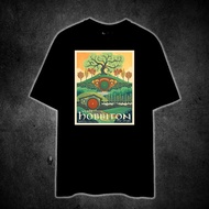 VISIT HOBBITON THE SHRINE (FANTASY VINTAGE TRAVEL) Printed t shirt unisex 100% cotton