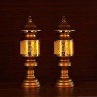 โคมไฟโลตัสไฟฟ้าการเผาไหม้ยาวความมั่งคั่งดึงดูด Deity Guan Gong เสนอโคมไฟสําหรับใช้ในบ้านและ Buddha H