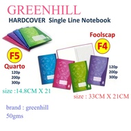 1 pcs  Buku Log Panjang / F5 Buku Log Pendek/Greenhill F4 Hard Cover book Foolscap Note Book