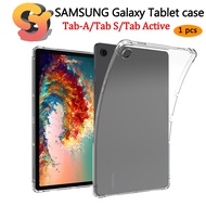 [Ready Stock Supply] SAMSUNG Galaxy Protective Case Suitable for SAMSUNG Tablet Tab-A/Tab S/Tab Active Four-Corner Airbag Shock-Resistant Shock-Resistant TPU Transparent Protective Case