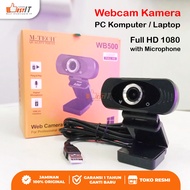 M-tech WB500 Kamera Webcam Full HD 1080p/30fps USB 2.0 1.8 Meter Fixed Focus DIGITAL untuk Laptop Se