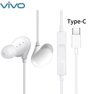หูฟังพร้อมไมโครโฟนหูฟังแบบมีสายเสียง HiFi สำหรับ Vivo หูฟังแบบ In-Ear 3.5Mm/Type-C Y03 Y18สำหรับ Viv