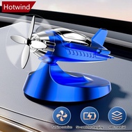 HOTWIND Solar Powered Drift Plane Car Perfume Rotating Aircraft Ornament Vehicle Interior Decoration