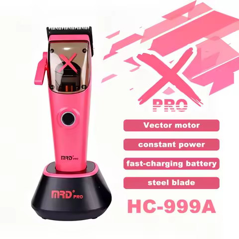 MRD HC-999A Professional Hair Cutter Electric Clipper Emperor X Metal Version Retro Oil Head Clipper