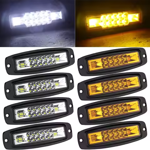 7 Inch Flush LED Reversing Lights LED Work Light Driving Fog Lamp for Car Motorcycle Truck Trailer R