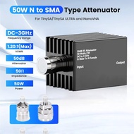 50W N to SMA Attenuator DC-3000 MHz 50ohm 50Db  Fixed Attenuator, N Female to N Male Directional, Bl