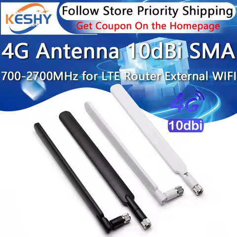4G Antenna 10dBi SMA Male 700-2700MHz for LTE Router External Wifi Aerial for Huawei B593 E5186 B315