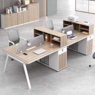【FYS】Staff Desk Chair Combination Simple Modern 4-Seat Two Pairs 6 Four-Staff Screen Card Holder Off