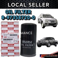 ISUZU D-MAX 4JJ1 4JK1 2500CC 3000CC TF85 TF86 2008-2012 OIL FILTER 8-97358720-0 O8721 DMAX MINYAK HI