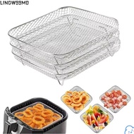 LINDW99M0 Air Fryer Rack, Stainless Steel Stackable Grilling Rack,  Non-Stick Grill Basket Kitchen G