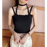 Tanktop Korean Blouse Import Gothic Choker Style Lolita