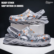 [SG SELLER] Printed Camouflage Beach Sandals Men Size 39-45 Breathable Comfort to Wear Light Waterpr