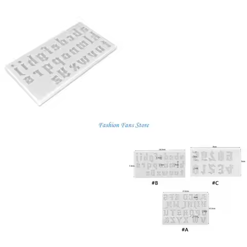 Gothic Font Letters Numbers Keychain Epoxy Resin Mold Handmade Hanging Pendants Silicone Mould DIY C