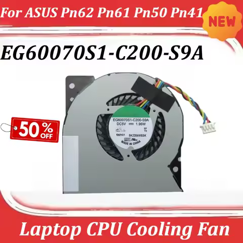 Laptop Mini PC CPU Cooling Fan for ASUS Pn62 Pn61 Pn50 Pn41 EG60070S1-C200-S9A 5V 1.96W