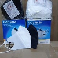 Masker Duckbill 3Ply Facemask Isi 1 Pcs Saja Bukan Isi 1 Box Masker Mix Warna Hitam Putih
