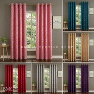 Jacquard Fabric Curtain Window Ring Curtain 4ft-8ft Curtain Aesthetic Curtain | 1-2 Days Process