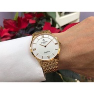 [HCM]Đồng hồ nam sunrise số la mã- dây inox- kính sapphire