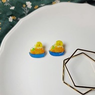 芒果冰 特色小吃 可愛表情 手繪熱縮片 耳環