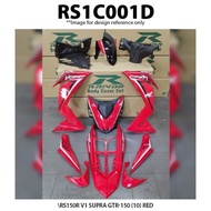 Rapido Coverset cover set (sticker Tanam) RS150 RS150R V1 Supra GTR-150 (10) Color : Black / Red / Blue RS V1