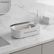 [coconut] Ultrasonic Glasses Cleaner Machine Timed High Frequency Cleaning Bath for Watch Earrings H