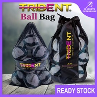 Trident Milestone Fine Mesh Ball Bag (10 Balls) Trident Master Heavy Duty Ball Bag (12 Balls) Beg Bo