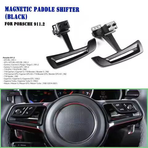 Steering Wheel Shifter Magnetic Paddle Extension For Porsche 911.2 GT3 RS Carrera 718 GT4 Cayenne