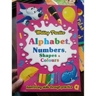 WRITING PRACTICE ALPHABET NUMBERS SHAPES COLOURS WRITING BOOK LEARN ABC BUKU ABC NOMBOR BENTUK WARNA
