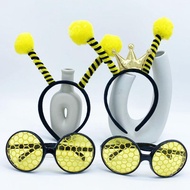 Yellow Bee Party Dress Up Bee Wings Bee Clothes Clothing Suit Bee Headband Glasses Suit