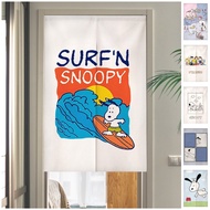 Cartoon Kitchen Door Curtain Velcro Long Doorway Curtain for Toilet Short Door Curtain Japanese Style Door Curtain Half Height Customize Door Curtain