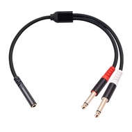 Dual 6.35mm to 3.5mm Female Stereo Audio Cable 3.5mm to Dual 1/4in Audio Cable