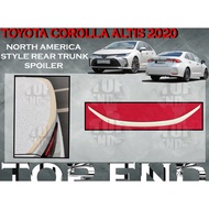 TOYOTA COROLLA ALTIS 2020 NORTH AMERICA STYLE REAR TRUNK SPOILER MATERIAL ABS SKIRT LIP BODYKIT