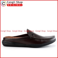 HM002 SEPATU SANDAL HUSH PUPPIES PRIA ORIGINAL KULIT ASLI COKLAT BROWN