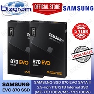 SAMSUNG SSD 870 EVO SATA III 2.5-inch 1TB/2TB Internal Solid State Hard Drive (MZ-77E1T0BW/MZ-77E2T0BW) (5-Yrs Wty)
