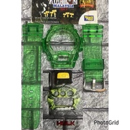 SET COMPLETE DW6900 JELLY HIJAU HULK BNB + G BUTTON + FP + BL BUCKLE JAPAN